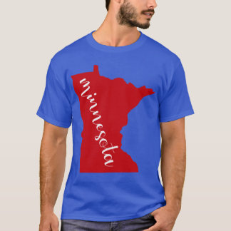 T-shirt Rouge Minnesota State MN Oversized