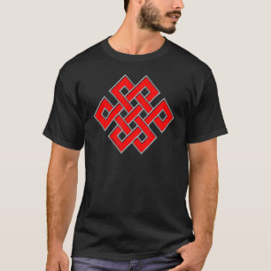 T-shirt Rouge Mystique noeud sans fin, éternel, infini, Pa