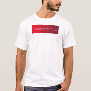 T-shirt Rouge Ombre Grilles, Peintre & Décorateur Advert