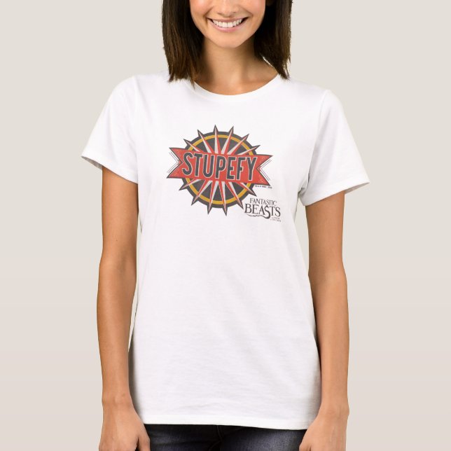 T-shirt Rouge & Or Stupefy Spell Graphic (Devant)