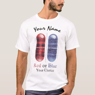 T-shirt Rouge ou Bleu - Votre Choix | Art de la Pilule Cyb