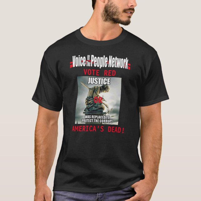 T-shirt Rouge ou l'Amérique de vote morte ! (Devant)