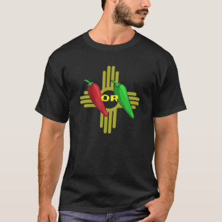 T-shirt Rouge Ou Vert Chili Hatch Nouveau Mexique Zia