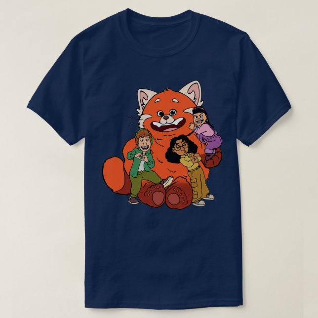 T-shirt Rouge Panda TURNING ROUGE (Design devant)