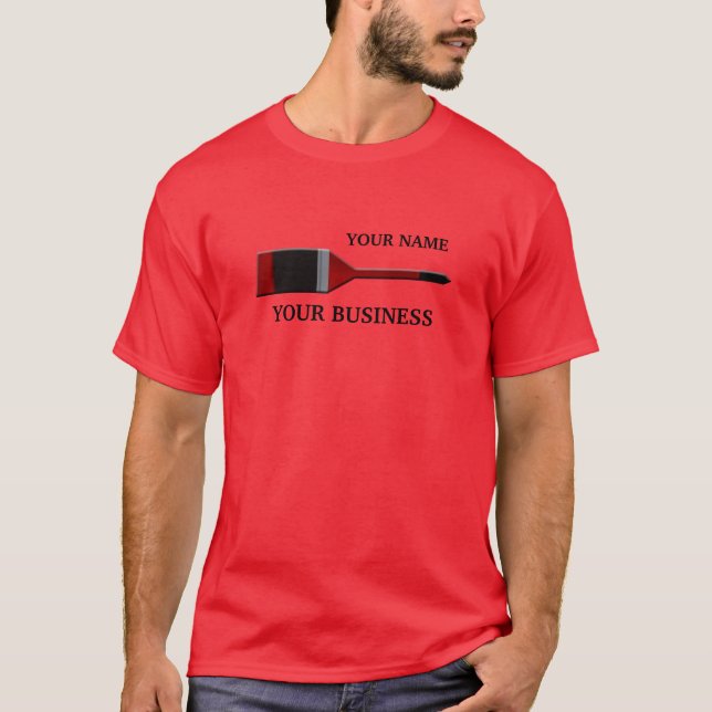 T-shirt rouge Peinture (Devant)