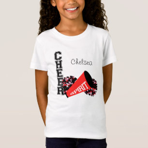 T-Shirt Rouge personnalisable pom-pom girl