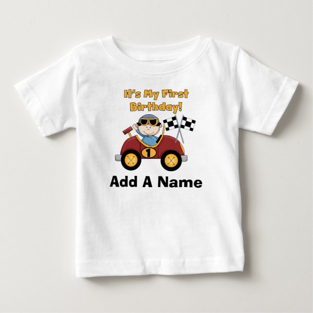 T-shirt rouge personnalisé d'anniversaire de (Devant)