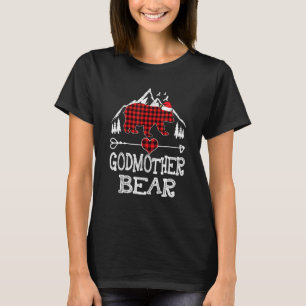 T-shirt Rouge Plaid Godmère Ours Correspondant Famille de 