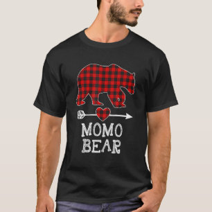 T-shirt Rouge Plaid Momo Ours Correspondant Pyjama Famille
