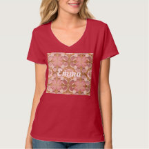 T-shirt rouge rose IA Art