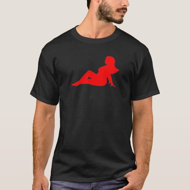 T-shirt ROUGE sinueux de fille de bavette (Devant)