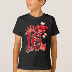 T-shirt Rouge Sweet sixteen