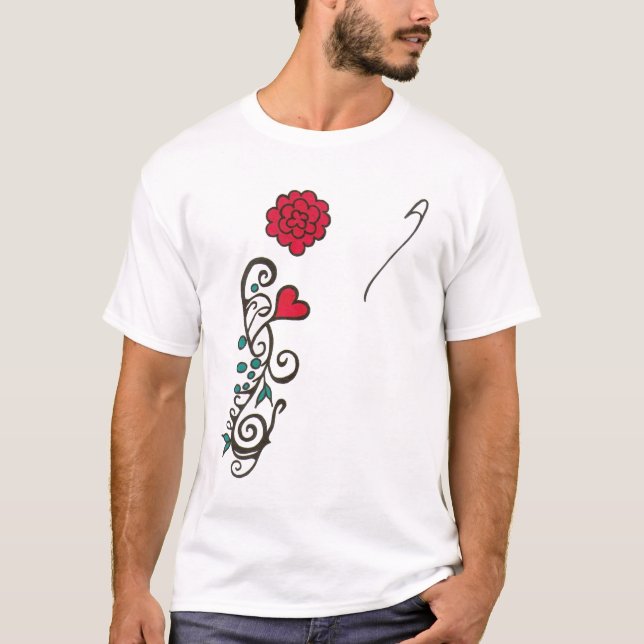 T-shirt rouge/vert (Devant)