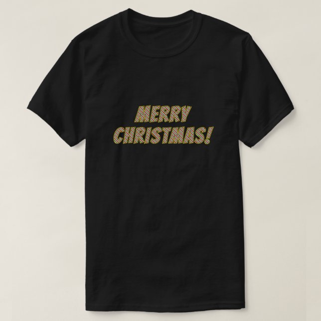 T-shirt Rouge, vert et blanc "MERCI NOËL !" (Design devant)