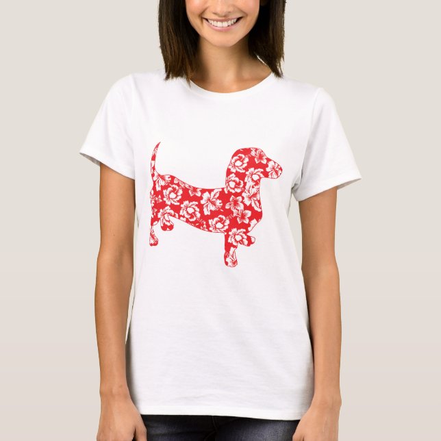 T-shirt Rouges Doxies Aloha (Devant)