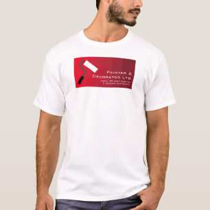 T-shirt Rouges Ombre & Paint Roller, Peintre & Décorateur