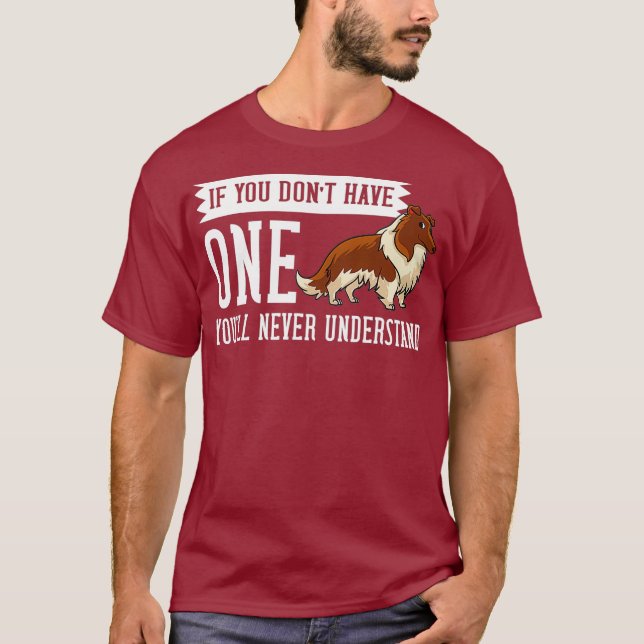 T-shirt Rough Collie Chien Chien Chien Chien Chien Chien C (Devant)
