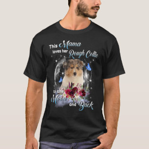 T-shirt Rough Collie Mama Chien Maman Joyeux Fête des Mère