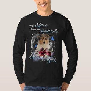 T-shirt Rough Collie Mama Chien Maman Joyeux Fête des Mère
