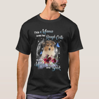 T-shirt Rough Collie Mama Chien Maman Joyeux Fête des Mère