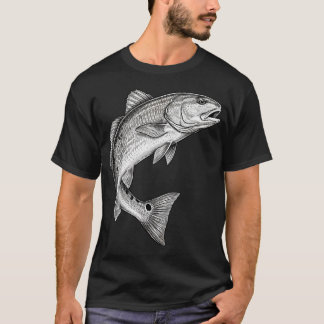T-shirt Rougueur Rouge de Pêche Pêcheur de Poisson