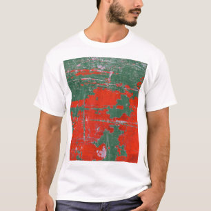 T-shirt Rouille en acier coloré, arrière - plan texturé.