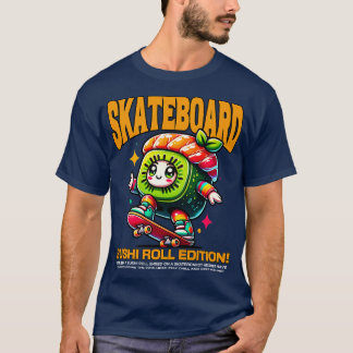 T-shirt Roulé de Sushi Skateboard Édition
