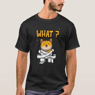 T-shirt Rouleau de Papier Toilette Chat Quoi
