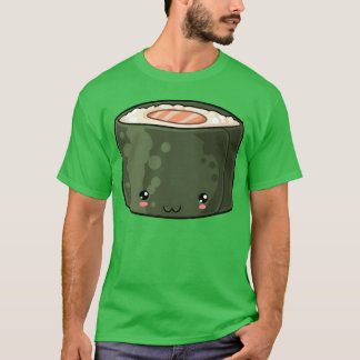 T-shirt Rouleau de saumon à la japonaise style rétro Kawai