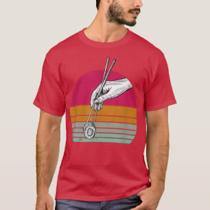 T-shirt Rouleau de sushi rétro amateur de sashimi nourritu