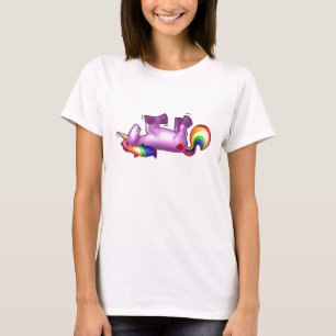 T-shirt Roulement de licorne sur rire de plancher
