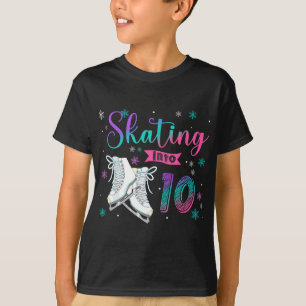 T-shirt Roulement de patinage sur glace 10e fête d'anniver