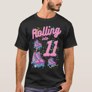 T-shirt Roulement En 11e Patinage à rouleaux Anniversaire