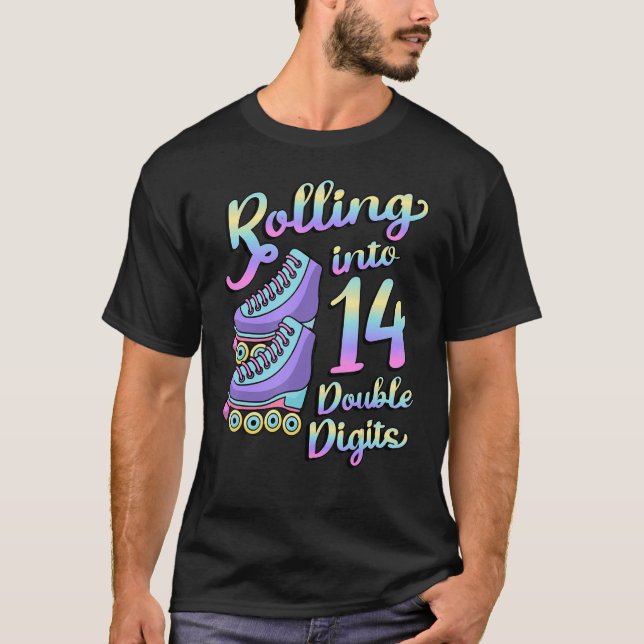 T-shirt Roulement en 14 doubles chiffres Patins à rouleaux (Devant)