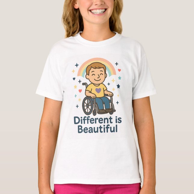 T-shirt Rouler avec fierté - Arc-en-ciel pour chaque enfan (Devant)