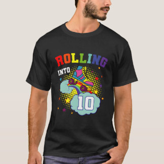 T-shirt Rouler Dans 10 Roller Skates Patinage Bdaypy