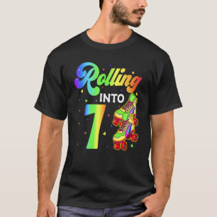 T-shirt Rouler Dans 7 Ans 7e Anniversaire Roller Skate