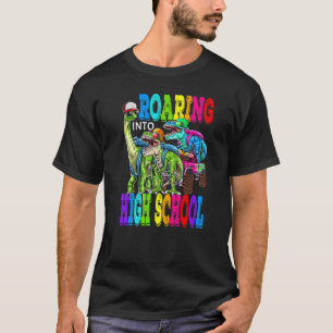 T-shirt Rouler Dans Le Lycée Monster Truck Dinosaur Re
