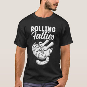 T-shirt Rouler les gros chats drôle amateur de chat minou 