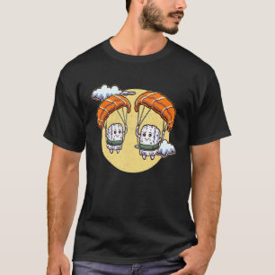 T-shirt Roulés de sushi de parachutisme Mer de riz de sau