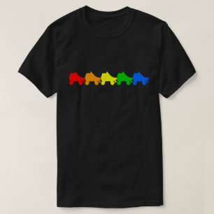 T-shirt roulette arc-en-ciel