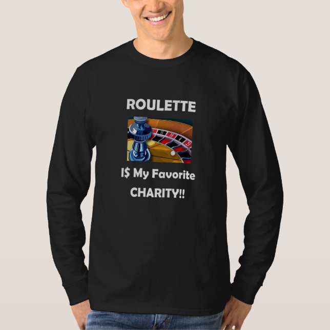T-shirt Roulette Gambling Roulette Wheel (Devant)