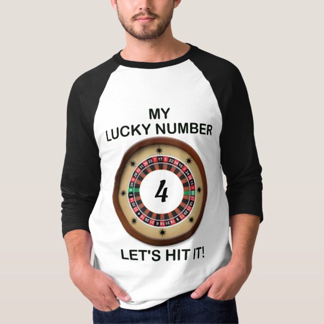 T-shirt Roulette Lucky Numéro Ici (Devant)