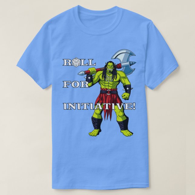 T-shirt Roulez pour Initiative Orc avec Battleax (Design devant)