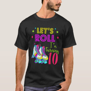 T-shirt Roulons je tourne 10 chemises Roller Skate 10 Bi