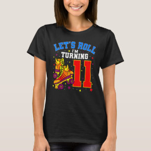T-shirt Roulons Je tourne 11 Roller Skates Anniversaire Sk