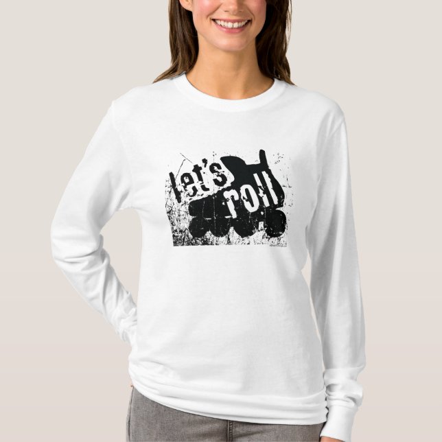 T-shirt Roulons (l'hockey de rouleau) (Devant)