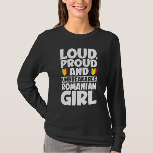 T-shirt Roumanie Drapeau Fiers Roumains Hommes et Femmes 1