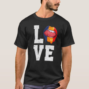 T-shirt Roumanie Drapeau Football Fan Amour Roumain