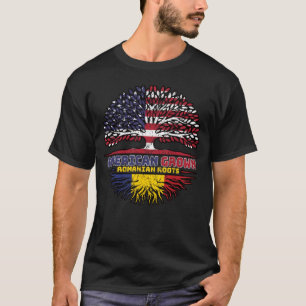 T-shirt Roumanie Roumanie États-Unis États-Unis d'Amérique